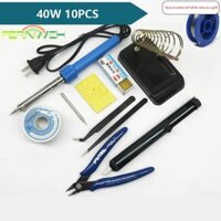 [Fernweh] Bộ sắt hàn điện 40W không chì có chân đế sắt Dây hàn Nhíp nhựa Dụng cụ hàn sửa chữa cho điện tử [MỚI]