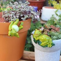 [Fernweh] Tượng nhỏ Ếch Trang trí chậu trồng cây, Phụ kiện chậu hoa dễ thương Tượng ếch nhựa Trang trí cây thẩm mỹ trong vườn cổ tích [MỚI]