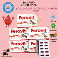 Ferovit Bổ Sung Sắt Và Vitamin Hỗ Trợ Giảm Thiếu Máu Do Thiếu Sắt Hộp 30 Viên