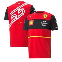 FERRARI Bộ Đồ Đua Xe f1 2024 new f1 + Áo Thun Tay Ngắn Thời Trang Mùa Hè Cho Nam Và Nữ