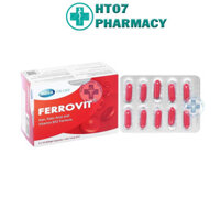 Ferrovit bổ sung sắt và axit folic, giảm thiếu máu (5 vỉ x 10 viên)