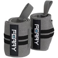 FERRY Adjustable Wrist Straps for Weight Training (Set of 2) - Black/Grey and White/Black Options