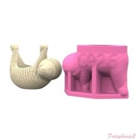 Ff Khuôn Silicon Artisanal Nhựa Epoxy Planter Molds Hình Sloths Nồi Bê Tông Có Thể Tái Sử Dụng Khuôn Silicon Thủ Công Dụng Cụ