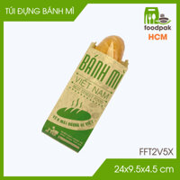 FFT2V5X - 24x9.5x4.5 cm - 500 túi giấy đựng bánh mì - Bao, túi bánh mì, túi take away mang đi