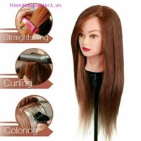 {Fh Fashion} Đầu ma-nơ-canh chuyên nghiệp Đầu cắt tóc con người Thực hành kiểu tóc Búp bê làm tóc.