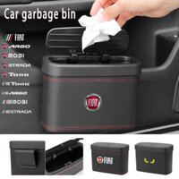 Fiat Xe Thùng Rác Thùng Có Nắp Nhỏ Chống Rò Rỉ Ô Tô Mini Da Rác Có Thể Cho Fiat Uno Toro 500 Bravo Punto Palio Argo Stilo Strada Mobi