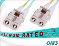 FiberCablesDirect - 35M OM3 LC LC Fiber Patch Cable | 10Gb Plenum Duplex 50/125 LC to LC Multimode Jumper 35 Meter (114.82ft) | Length Options: 0.5...