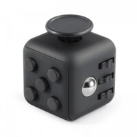 Fidget Cube Khối Vuông Giảm Stress Loại Cao Cấp - Đen nút đen