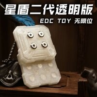 Fidget Spinner EDC Đồ chơi trượt EDC Thẻ đẩy Sao Shield Phiên bản trong suốt Thế hệ thứ hai Xoay từ tính In 3D Công nghệ đen Giải nén Công cụ tiện dụng Chơi hợp thời trang Pop Coin