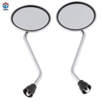 Figatia 2 Chiếc Gương Tròn Xe Máy 10 Mm Cho Xe Máy Bụi Bẩn Xe Đạp Xe Tay Ga