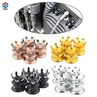 Figatia 4 Crown Motorcycle Head Bolt Nut Covers Spark Plug Caps 987-Later - Đồ dùng, thay thế trực tiếp