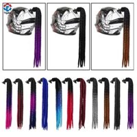 Figatia Mũ Bảo Hiểm Xe Máy Dreadlocks Nữ Nam Mũ Bảo Hiểm Dreadlocks Đuôi Ngựa Bím Tóc