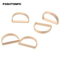 Fightinpc 12 Chiếc Nhẫn Khăn Ăn Inox, Nhẫn Khăn Ăn Hình Chữ D Vàng Mờ, Khóa Kim Loại Tinh Tế Đính Kim Loại Đám Cưới