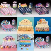Fightinpc 24 hộp / bộ Đồ chơi, Bí ẩn Powerpuff Girls Baby Three Móc khóa Hộp, Trang trí ô tô Gấu bơ PVC Kawaii Nhân vật Búp bê