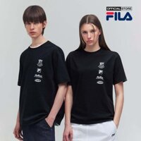 FILA - Áo thun unisex cổ tròn tay ngắn hiện đại Heritage Wappen FS2RSG2104X-BLK