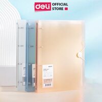 File Còng Sắt Kèm 4 Lá Học Sinh A4 Deli - 4 Còng Đựng File Tài Liệu Lưu Trữ Hồ Sơ Chứng Từ Văn Phòng Cao Cấp - PE110 - Trắng
