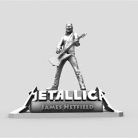 File in 3D James Hetfield Metallica - Music