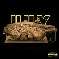 File in 3D Millennium Falcon Star Wars