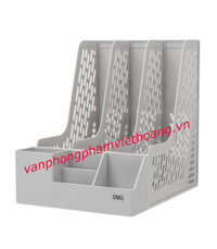 File nan nhựa 3 ngăn đứng có cắm bút Deli EZ00112