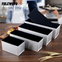 Filewoto 250g / 450g / 750g / 900g / 1000g Chảo bánh mì, Đồ dùng nhà bếp và nhà hàng có nắp Hộp bánh mì nướng Khuôn bánh mì, Dụng cụ làm bánh phủ chống dính bằng hợp kim nhôm