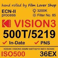 Film điện ảnh indate Kodak Vision 3 500T (hỗ trợ máy PnS)_mã 100