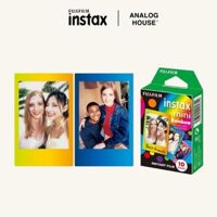 Film Instax Mini FUJIFILM - Viền màu - Giấy in ảnh cho máy chụp ảnh lấy liền Instax Mini - Hàng Chính Hãng - Viền Rainbow