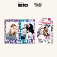 Film Instax Mini FUJIFILM - Viền màu - Giấy in ảnh cho máy chụp ảnh lấy liền Instax Mini - Hàng Chính Hãng - Viền Confetti