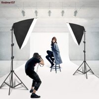 ☸✲findme157Bộ KIT Studio Chụp Ảnh Sản Phẩm Chân Đèn 2m Kèm Softbox 50x70 cm Hỗ Trợ Sáng(Không bóng đèn)