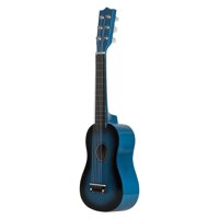 Finest Solid Wood 21inch 6 String Acoustic Guitar Musical Instrument for Kids Beginners Students Christmas Birthday Gift - Blue