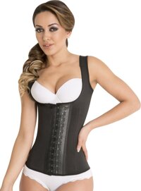 Fiorella Shapewear Latex Sports Vest Waist Trainer Steel Boned Chaleco Fajas Colombianas Reductoras 203B2