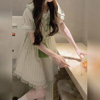 First Love Dress French Style Vanilla Forest Series Super Fairy Summer Puff Sleeve New Sweet Waist-Cinching Petite Slimming KXF1