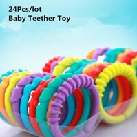 Fisher Price Đồ Chơi B @ P 24 Cái/lốc Bé Miếng Dán Cho Bé Ngủ Trang Trí Giường Cũi Treo Nhiều Màu Sắc Lục Lạc Giáo Dục Trẻ Em Cầu Vồng cho Vòng Xe Đẩy