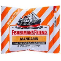 Fisherman's Friend Kẹo Ngậm Con Tàu Quýt Gừng Mandarin Cam (Gói/25gr)