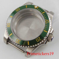 Fit NH35 NH36 MIYOTA phong trào 40mm với vàng đánh dấu khảm sapphire kính, có kính lúp thép