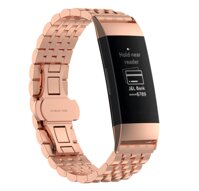 Fitbit Charge 3 Thời Trang Đồng Hồ Nam dây Thép Không Gỉ Dây Thay Thế