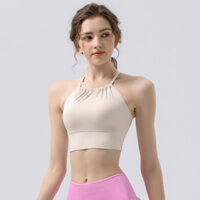 Fit.her Mới Áo Thun Thể Thao Ngắn Tay Phối Lưới Hở Lưng Tập Yoga Pilates Cho Nữ