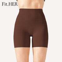Fit.her Quần ngắn đi xe đạp Lưng Cao Nâng Hông Ba Phần Thích Hợp Chạy Bộ / Tập yoga Chuyên Nghiệp Cho Nữ