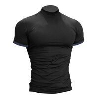 Fitness Quick-Drying Small Turtleneck Short-Sleeved Men's Quick-Drying Muscle Fashion Brand Bottoming High Elastic Sports Training Wear T-shirt Tights CYPE