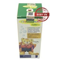 Fitobimbi Ferro C bổ sung sắt, vitamin c và kẽm cho bé - Lọ 200ml - Boby