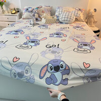 Fitted Sheet Single Piece Cartoon Bed Sheet Full Coverage Non-Slip1.2m1.5Rice1.8Simmons Mattress Protector Cute Bed Cover E4L6