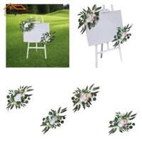 Fityle 2x Đám Cưới Vòm Hoa Sắp Xếp Hoa Cây Xanh Phông Nền Vòng Hoa Mộc Mạc Trang Trí Swags Cho Trang Trí Kỷ Niệm
