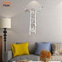 Fityle Christian Risen Wall Cross Home Collected Figines Home