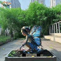 Fityle Fairy Garden Stake Plant Pot Cọc 2D Trang trí chống nước Trang trí bãi cỏ cho cây trồng trong vườn