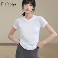 FitYoga Áo Thun Yoga Nữ Chạy Bộ Thể Thao Nhanh Khô Tay Ngắn Áo Chặt Chẽ Mùa Hè Thể Dục