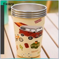 Fixory 4 Cốc Inox, Cốc Uống Nước Di Động Có Thể Xếp Chồng Để Đi Bộ Đường Dài, Ngoài Trời Trong Nhà, Tiệc, Hàng Ngày, Câu Cá,