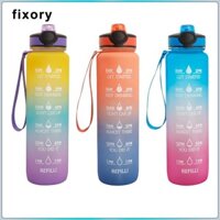 Fixory Chai Nước Uống PP Lớn Có Tay Cầm Tập Gym Ngoài Trời Bình Thân Thiện