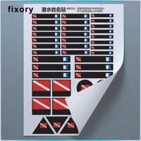 Fixory Lặn Tên Dán Nhận Dạng Dễ Dàng Chắc Chắn Đa Năng DIY Nhãn Cho Thể Thao Dưới Nước Cắm Trại Thuyền Kayak Câu Cá