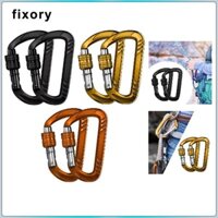 Fixory Locking Carabiner Clip D Lock cho dây xích chó Ba lô Thể thao ngoài trời