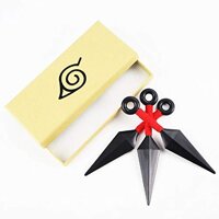 F&J Naruto Hatake Kakashi Deidara Haruno Sakura Kunai Shuriken Weapons Action Figure 3Pcs/Set (13cm, Red)