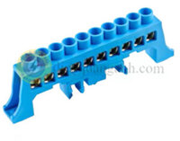 FKG12L-C – Thanh domino bọc nhựa 12 lỗ gắn thanh rail 35mm, dây 2.5~16mm2
